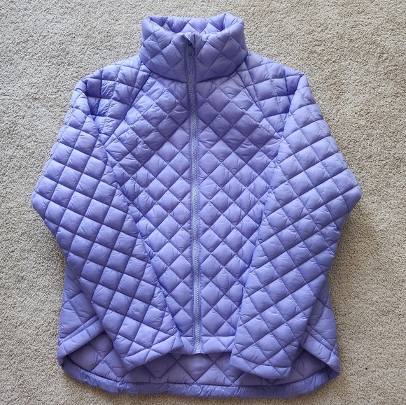 Athleta Whisper Featherless Puffer Jacket Madeira purple size Small Petite - Picture 5 of 9